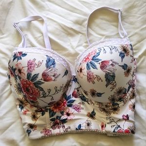 Floral Lace Corset Bra Top